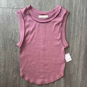 We The Free Kate Tee Tank Wild Ginger in Misty Plum